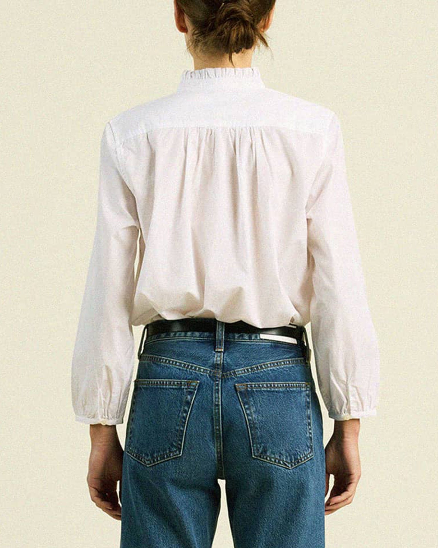 Trovata Birds of Paradis Sara B Henley Shirt in White