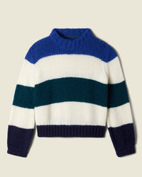 Trovata Birds of Paradis Susan Sweater in Antique White w/ Multi Stripe