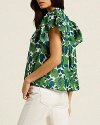 Trovata Birds of Paradis Violette Blouse in Vega Floral 3 - Bliss Boutiques