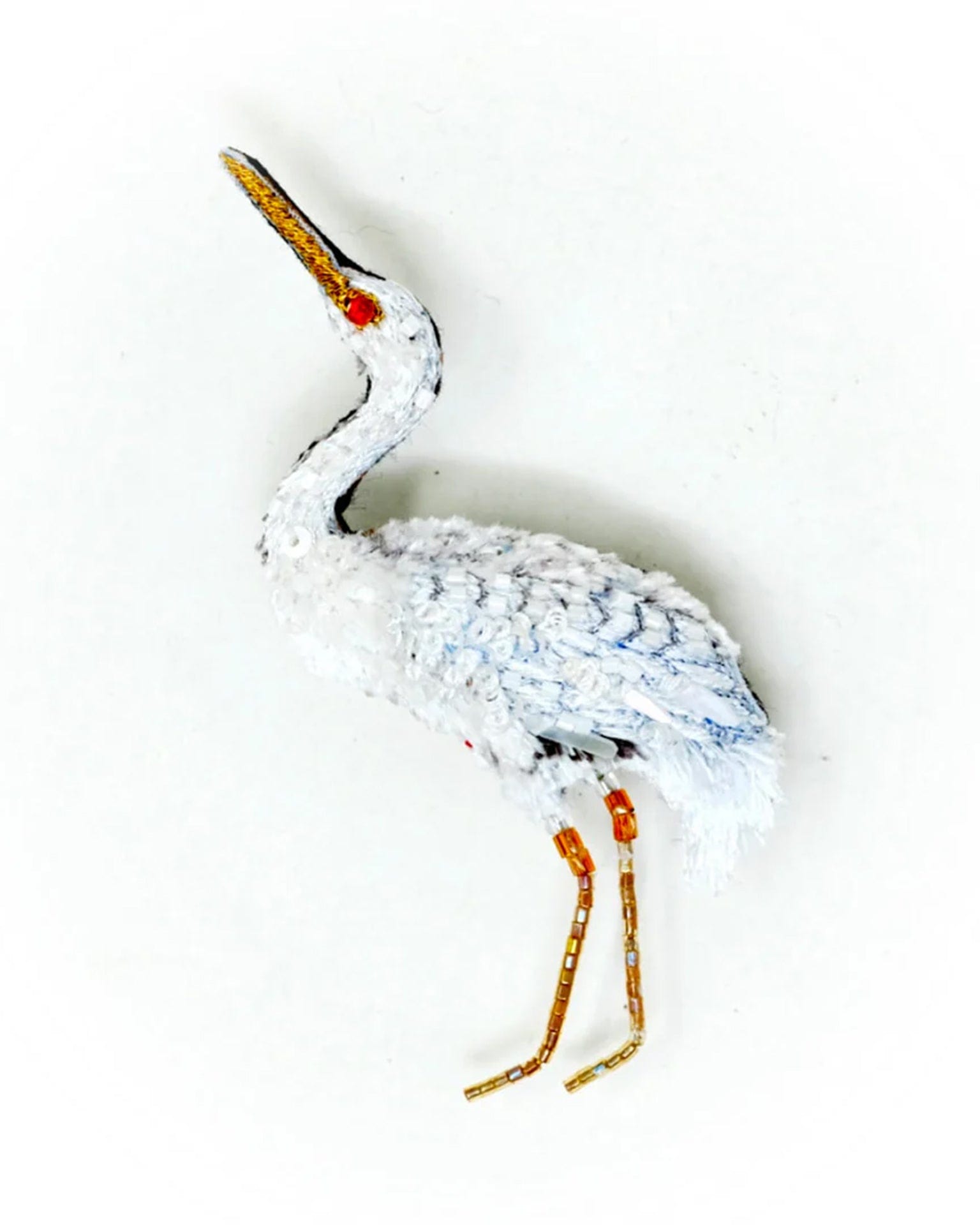 Trovelore Great Egret Brooch Pin
