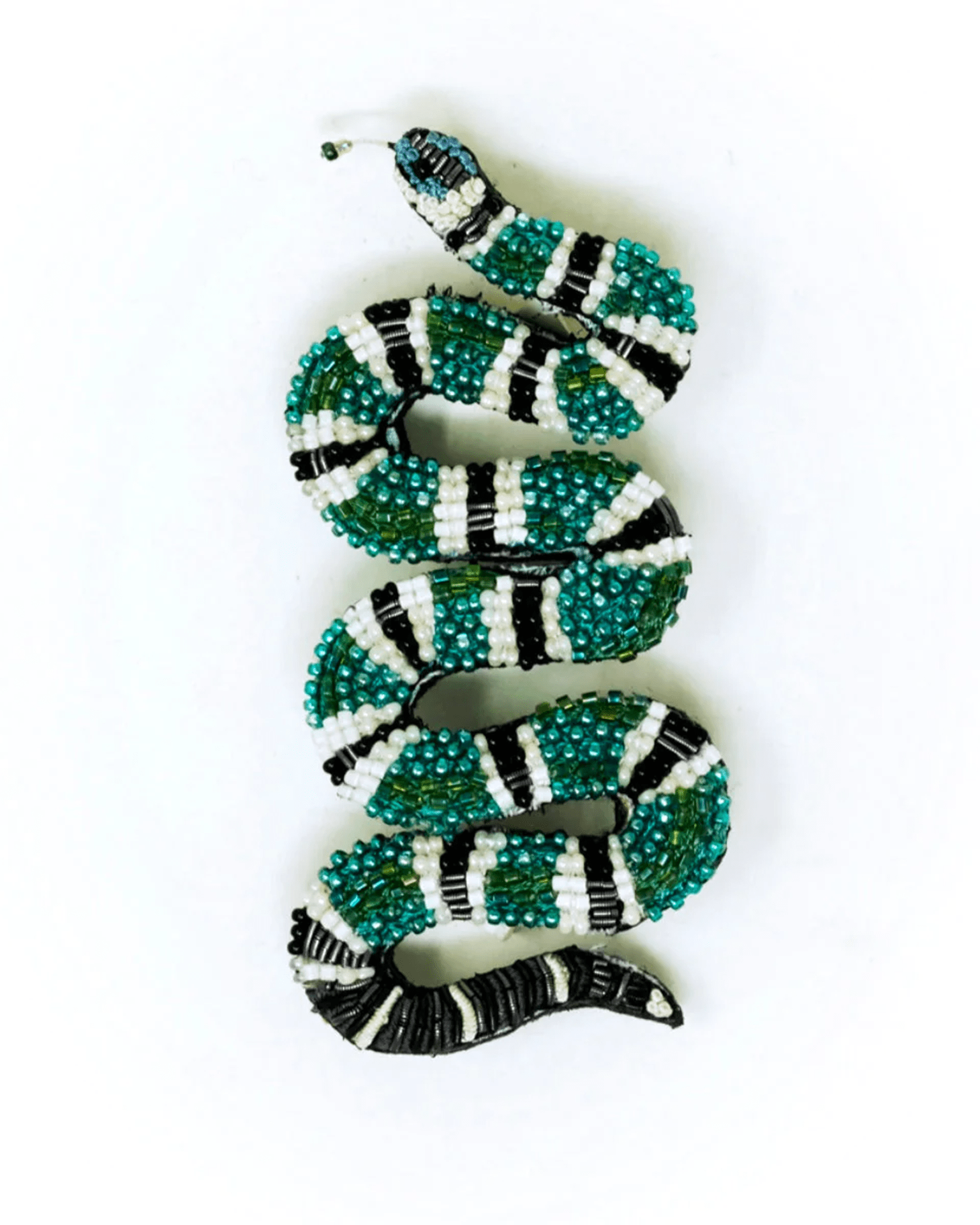 Trovelore Green Banded Snake Brooch Pin
