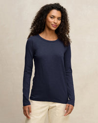 Velvet by Graham & Spencer Lizzie L/S Crew in Midnight