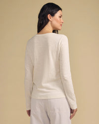 Lizzie Long Sleeve Crew Neck Top in Beach
