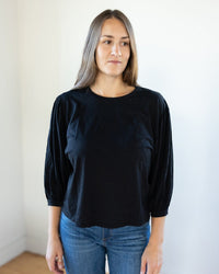 Velvet by Graham & Spencer Amara 3/4 Sleeve Top in Black