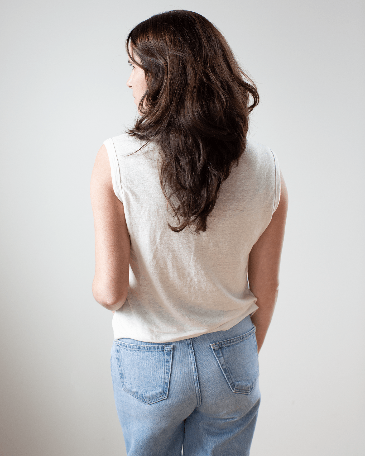 Velvet by Graham & Spencer Anca Wide Neck Top in Chalk