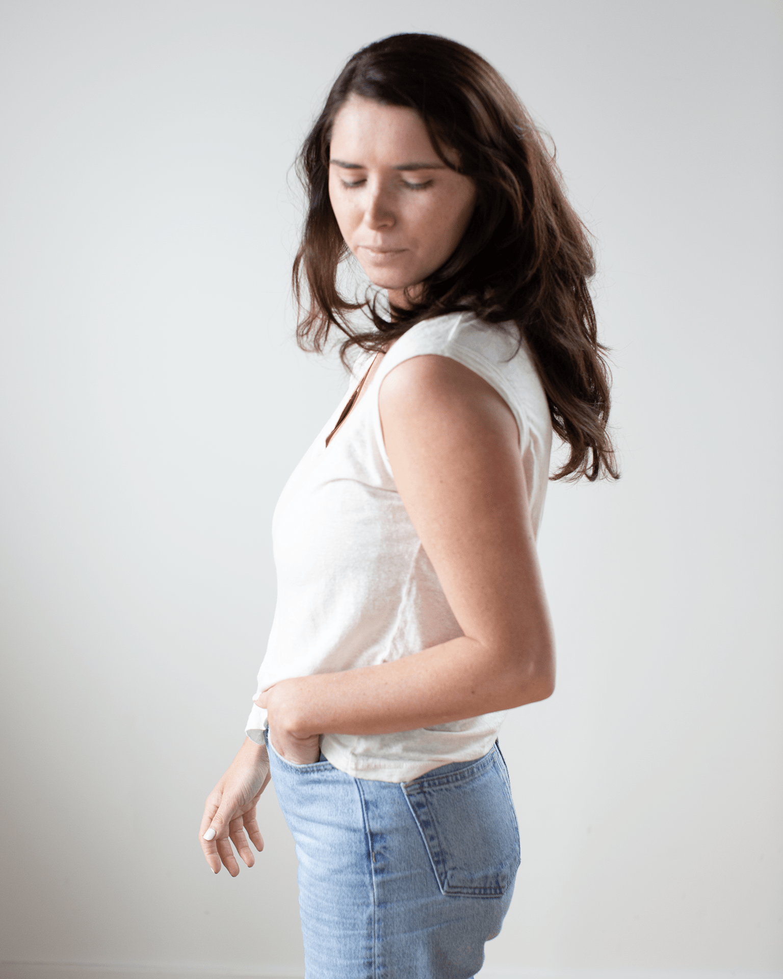 Velvet by Graham & Spencer Anca Wide Neck Top in Chalk