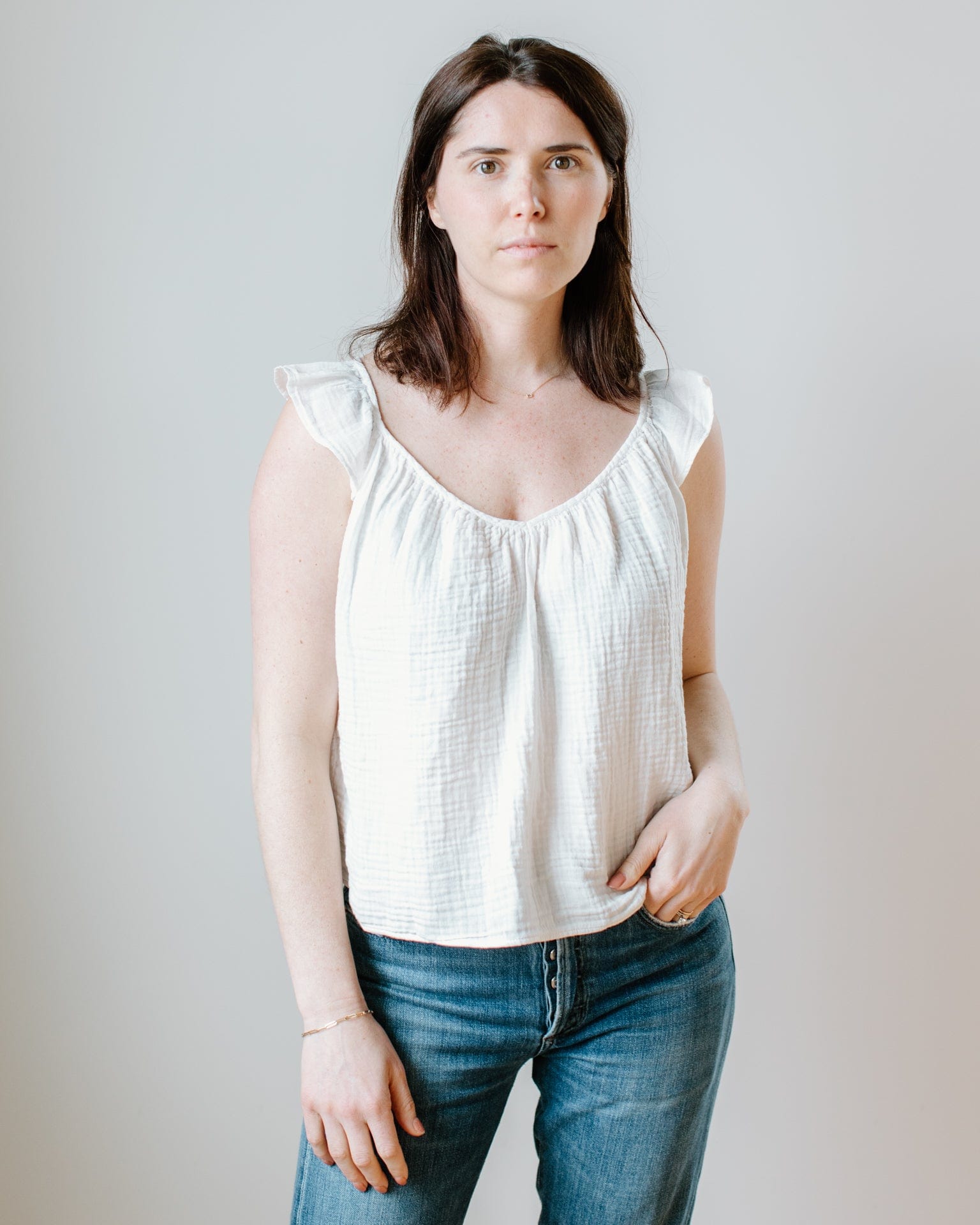 velvet ruffle top