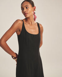 Velvet by Graham & Spencer Austen Square Neck Sleeveless Dress in Black 3 - Bliss Boutiques