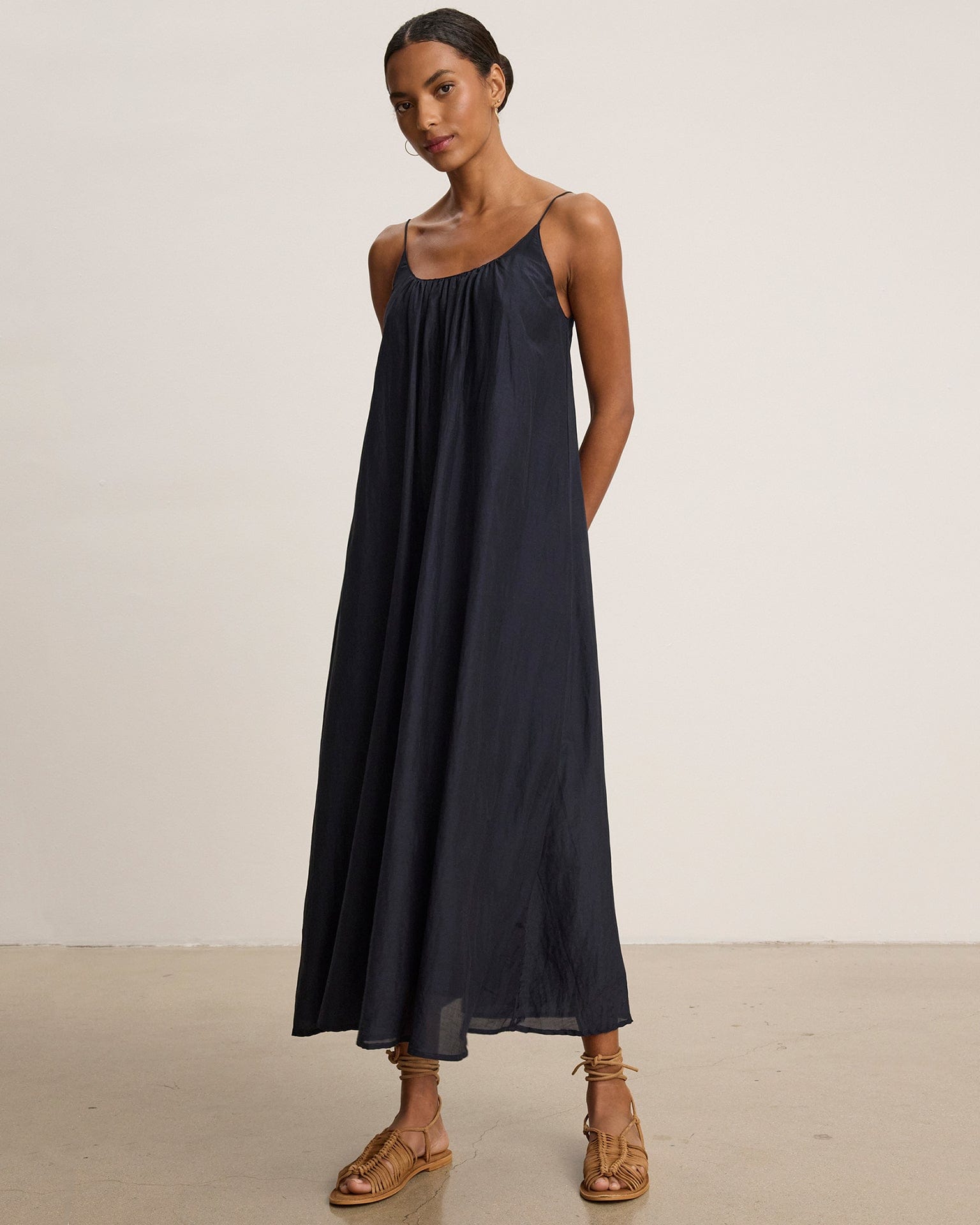 Velvet by Graham & Spencer Avery Long Cami Dress in Black