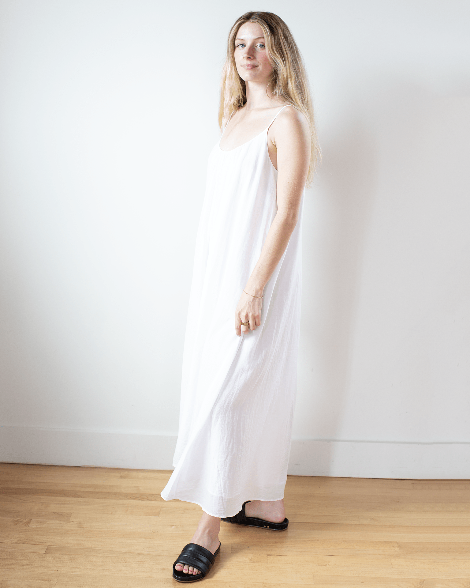 Velvet by Graham & Spencer Avery Long Cami Dress in White