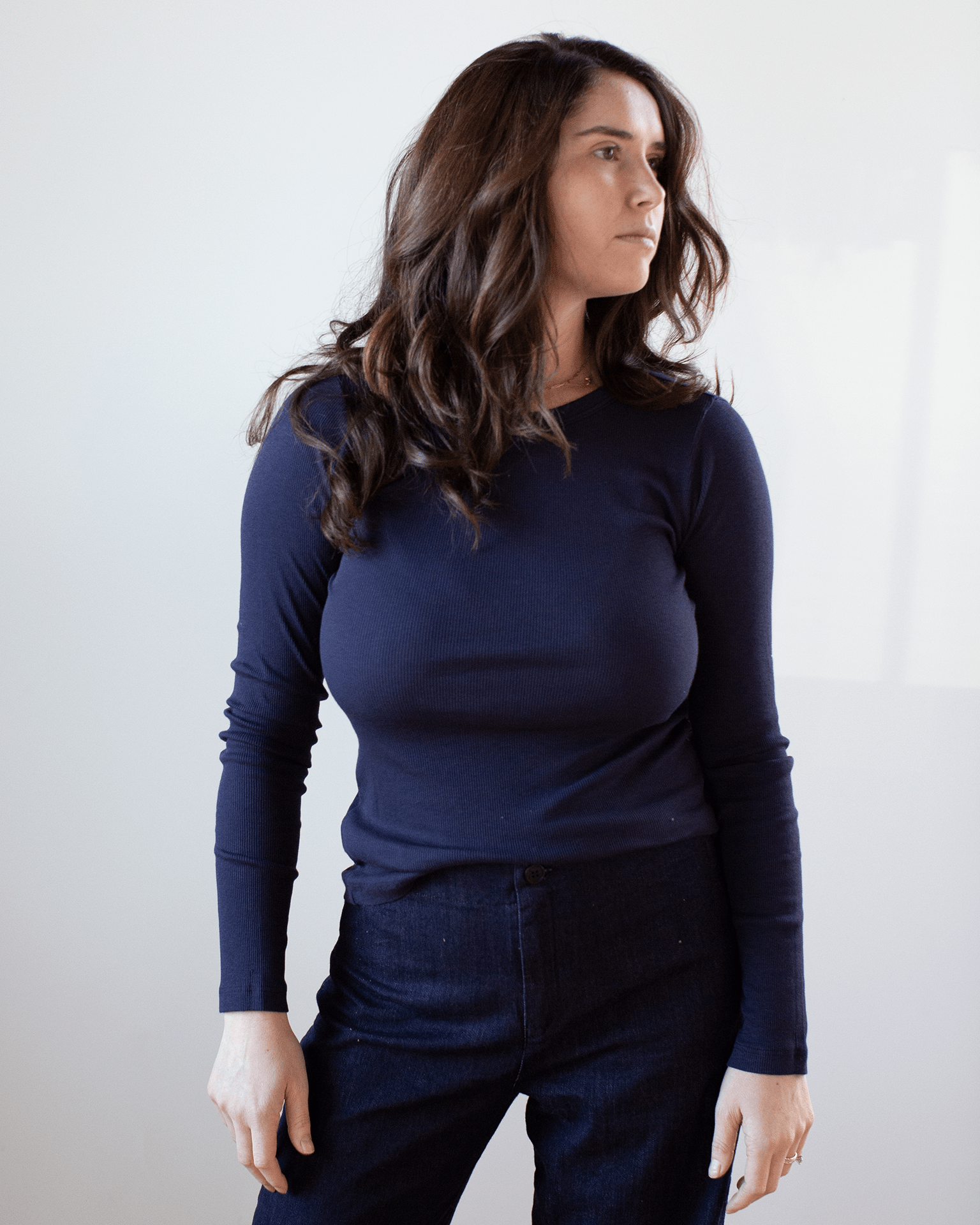 Velvet by Graham & Spencer Bayler L/S Fitted Tee in Marin