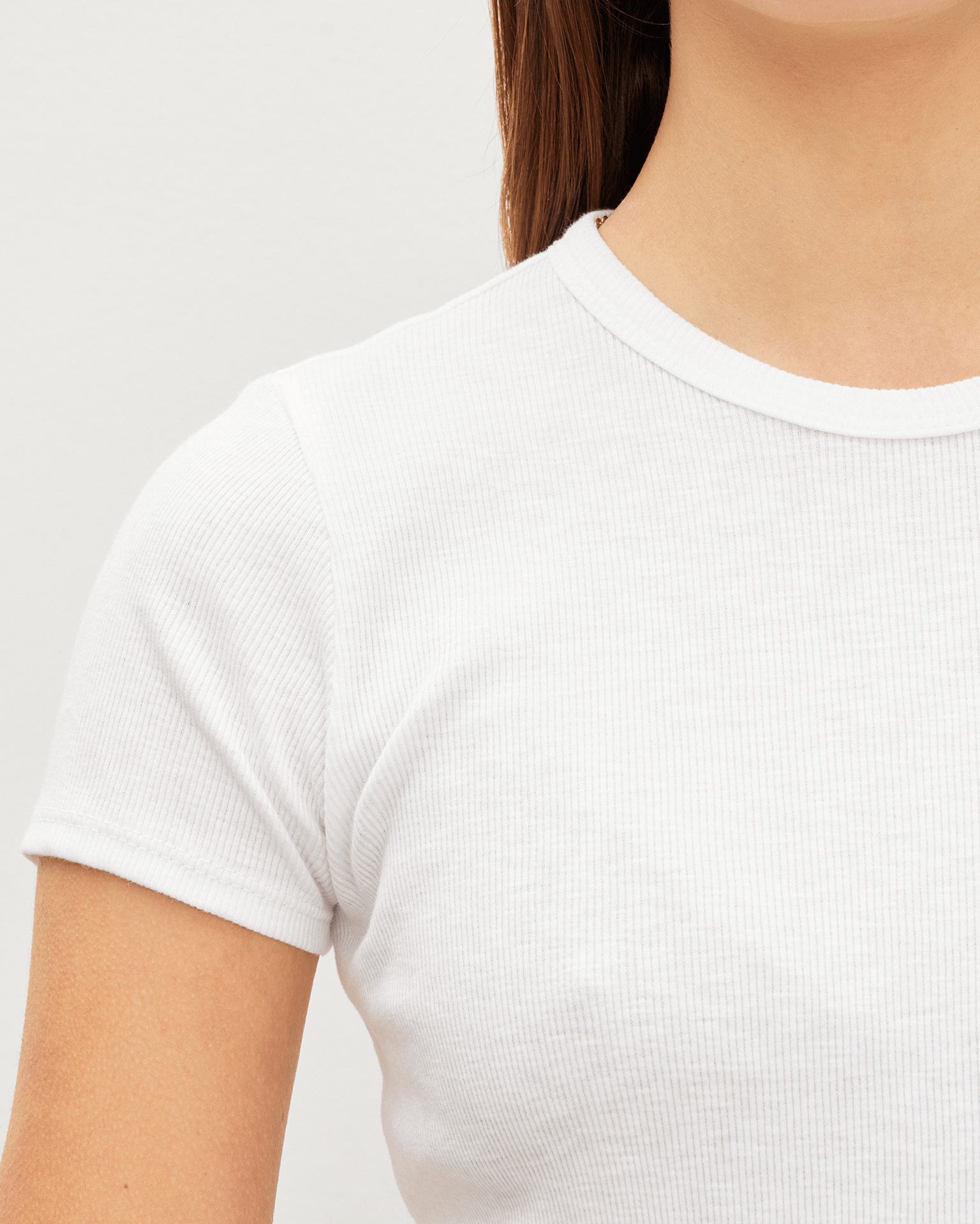 Velvet by Graham & Spencer Brenny S/S Rib Top in White