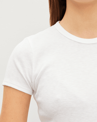 Velvet by Graham & Spencer Brenny S/S Rib Top in White