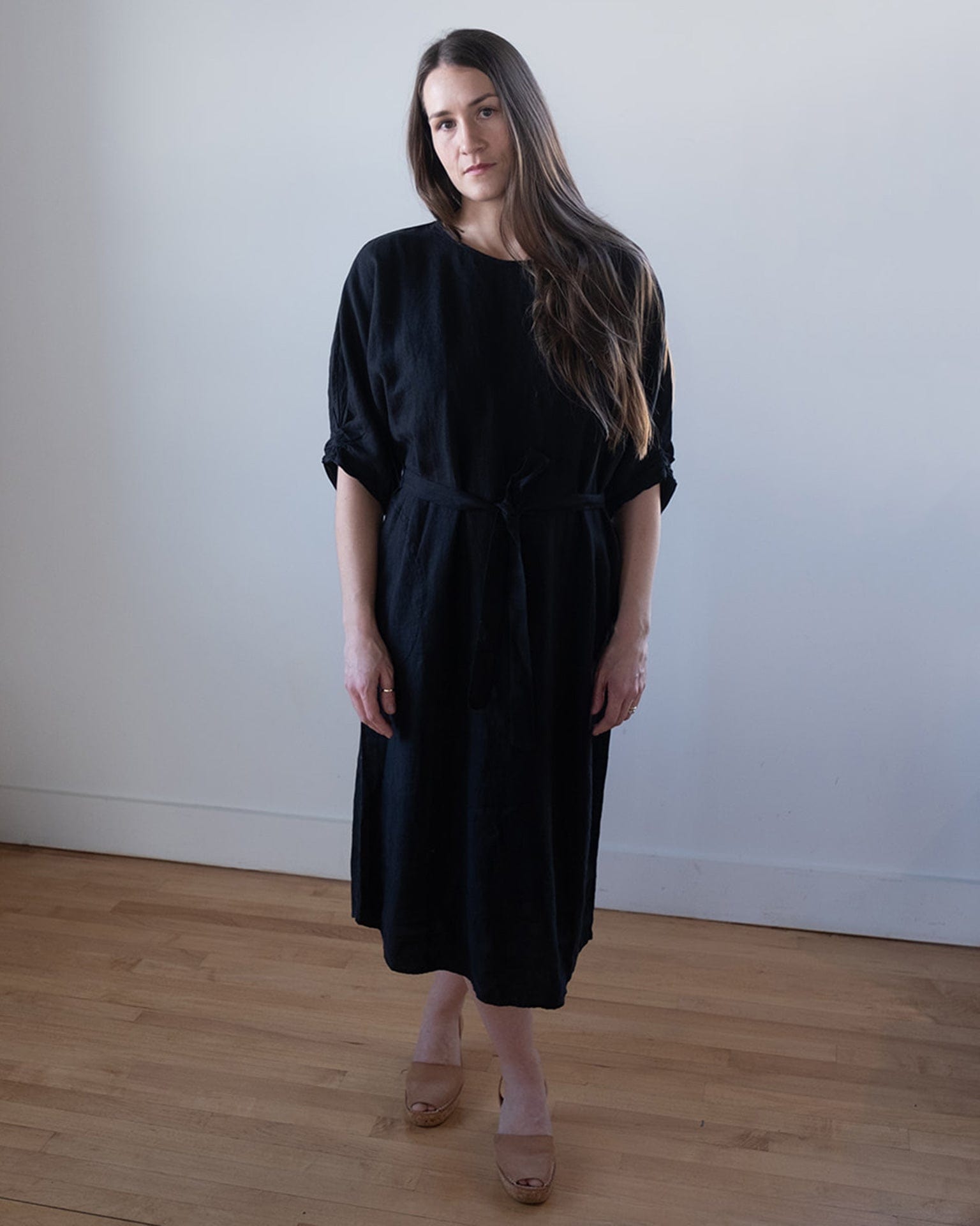 Velvet by Graham & Spencer Carmen 3/4 Sleeve Dress in Black