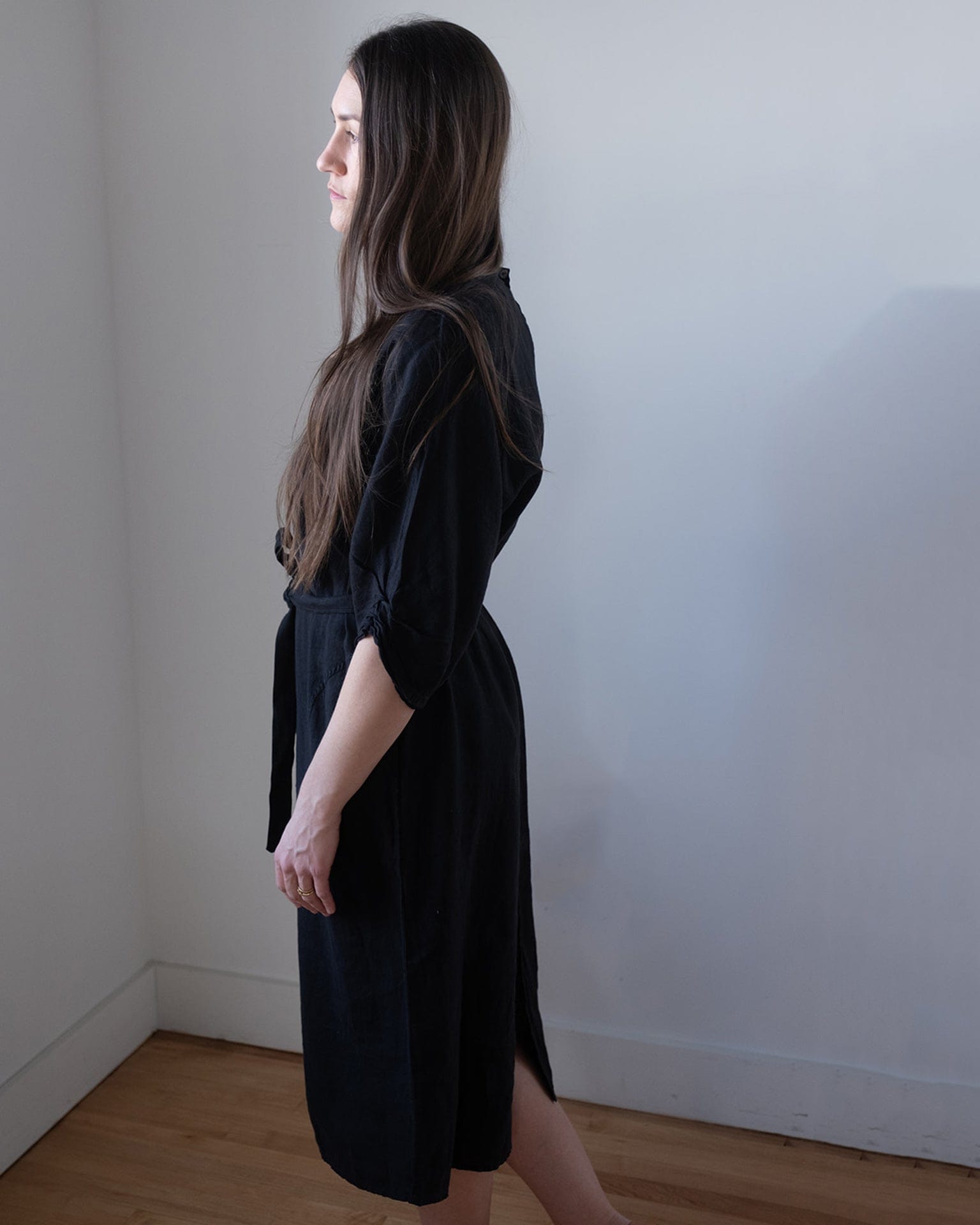 Velvet by Graham & Spencer Carmen 3/4 Sleeve Dress in Black