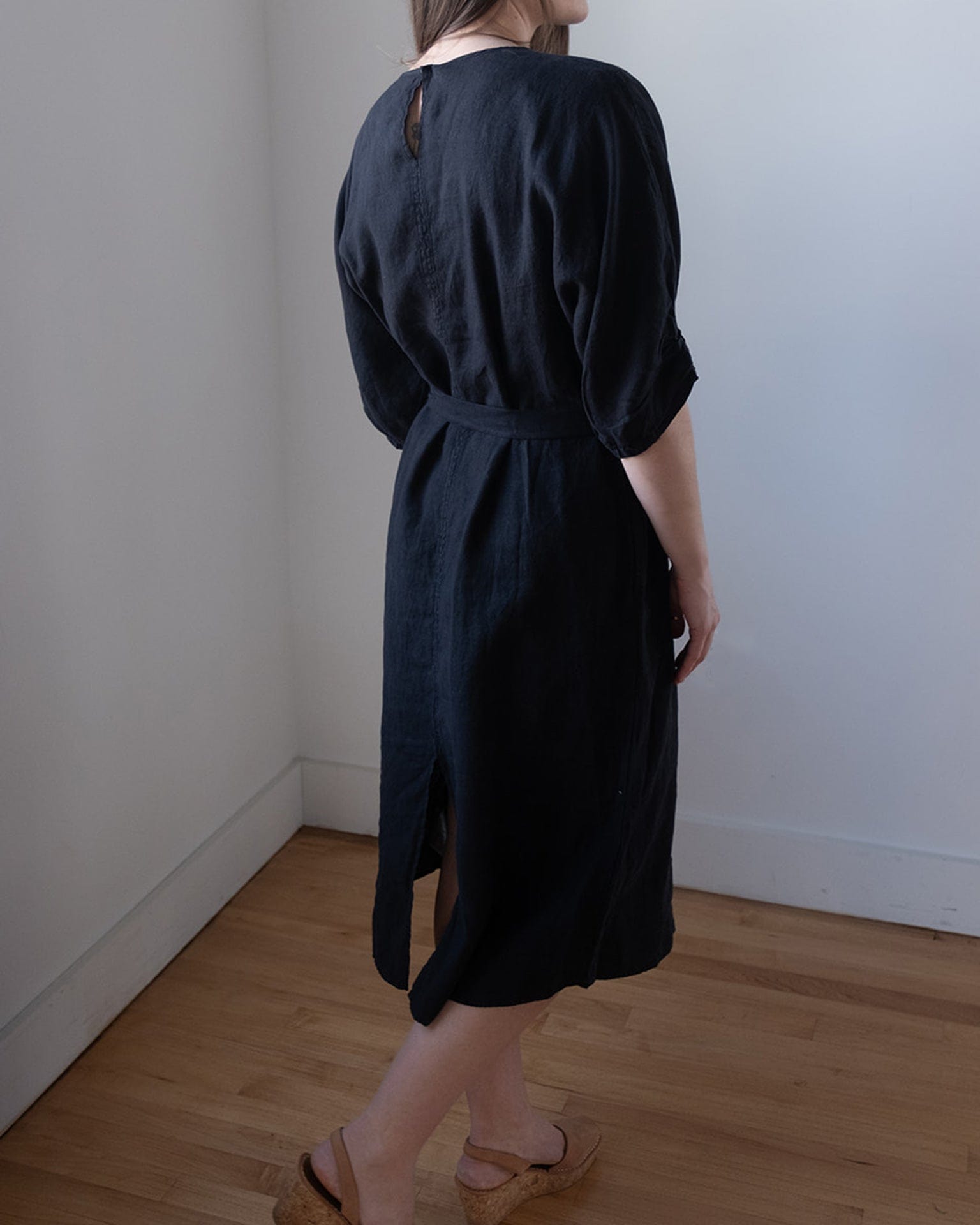 Velvet by Graham & Spencer Carmen 3/4 Sleeve Dress in Black