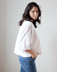 Velvet by Graham & Spencer Cass Knot Sleeve Top in White