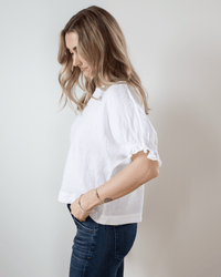 Velvet by Graham & Spencer Clothing Emily Ruffle Sleeve Top in White