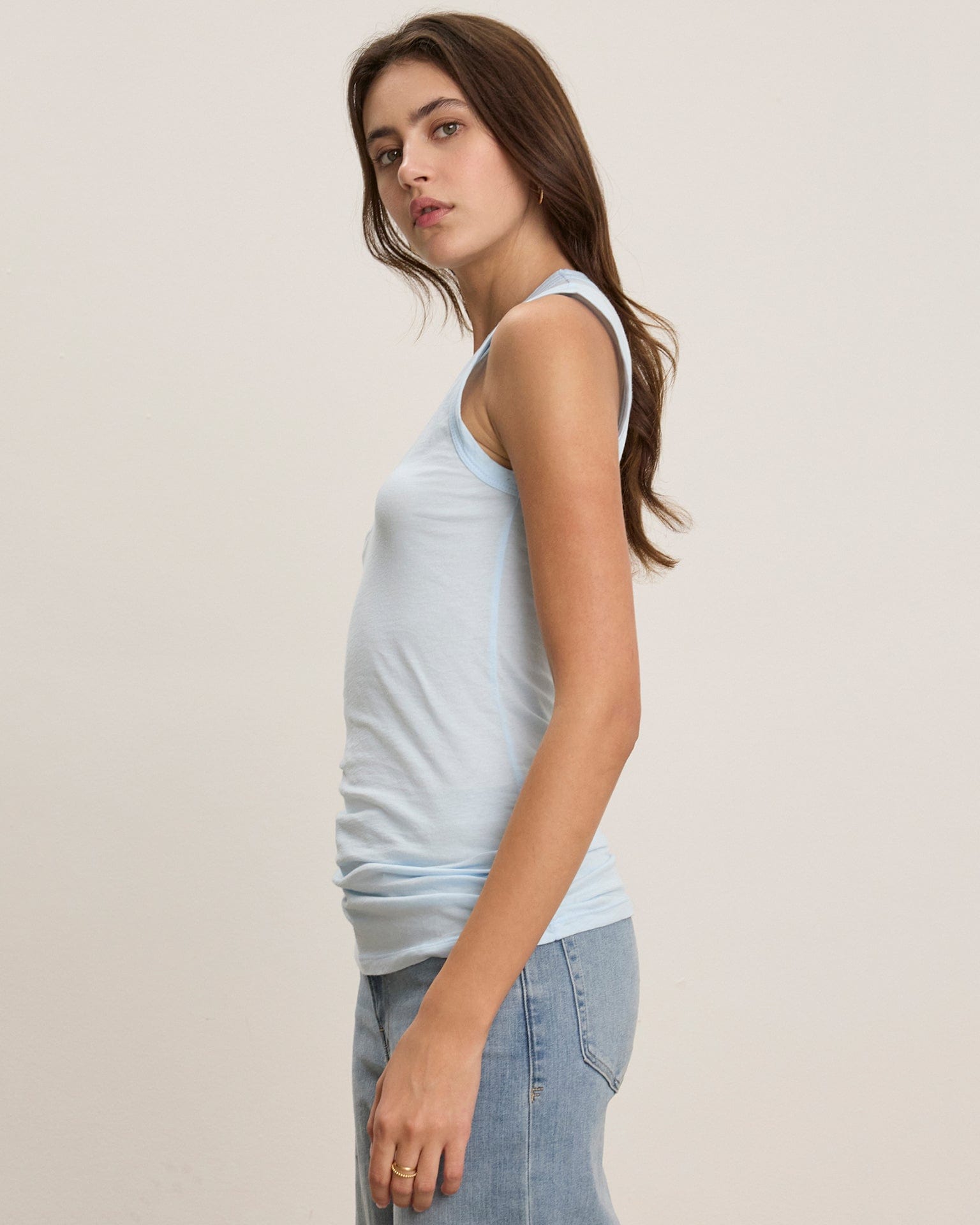 Velvet by Graham & Spencer Estina Scoop Neck Tank Top in Capri