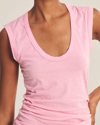 Velvet by Graham & Spencer Estina Scoop Neck Tank Top in Sherbert 2 - Bliss Boutiques