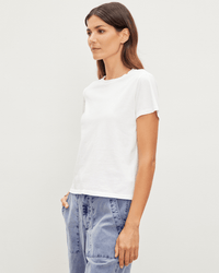 Velvet by Graham & Spencer Frankie S/S Crew Neck in White