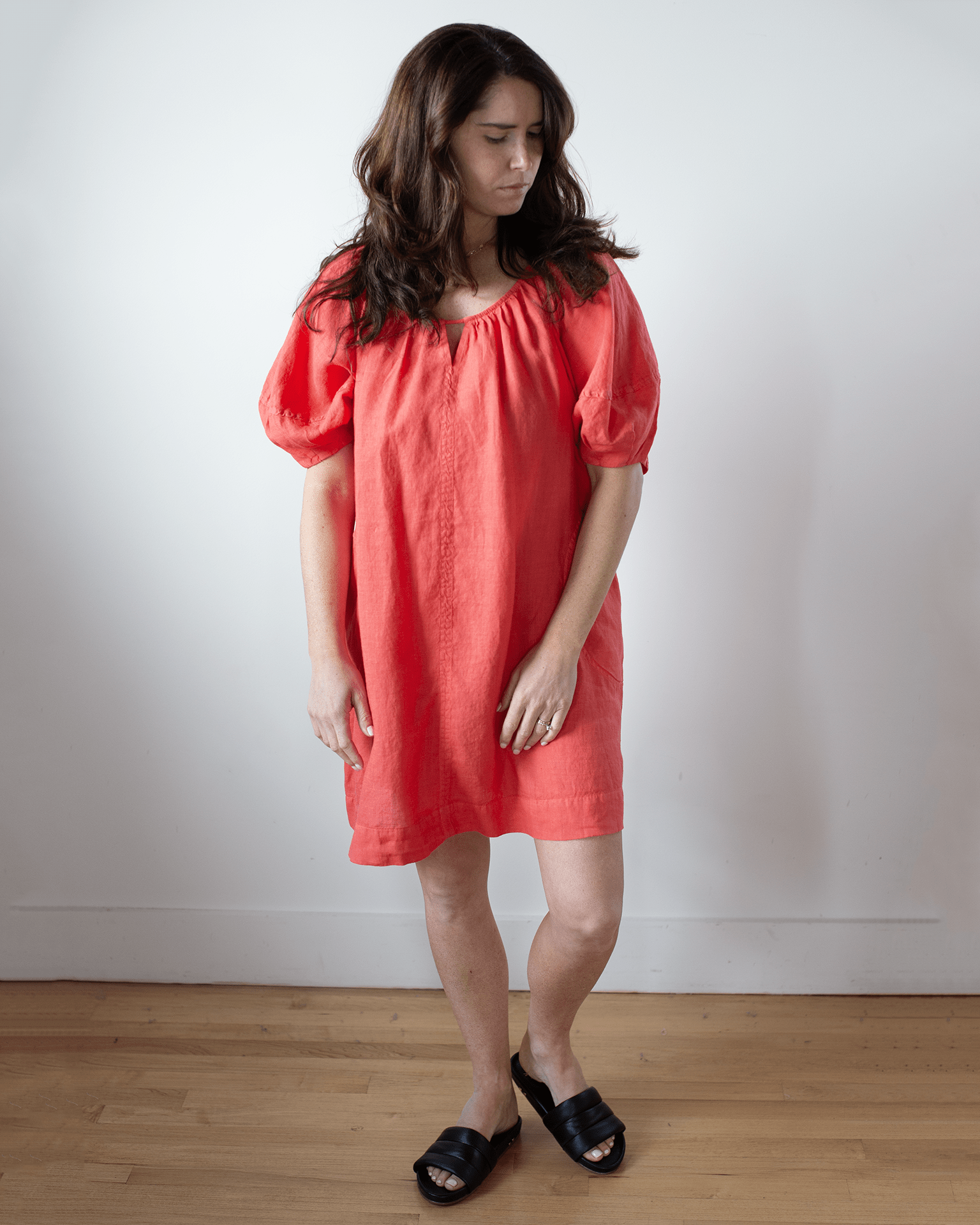 Velvet by Graham & Spencer Greta 3/4 Slv Midi Dress in Taffy