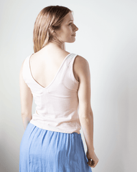 Hannah V Neck Lace Tank in Ballet - Bliss Boutiques