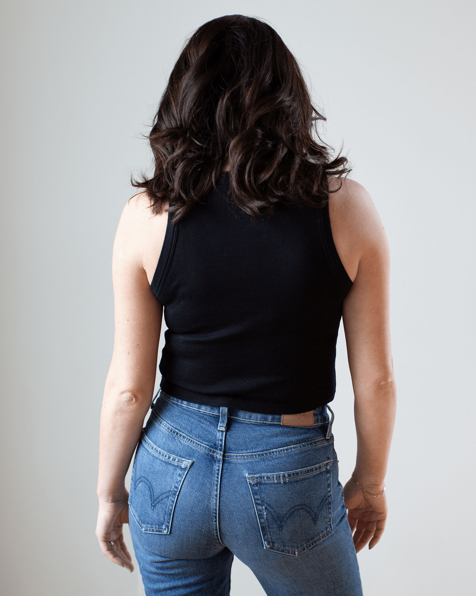 Velvet by Graham & Spencer Harla Tank Crop Top in Black