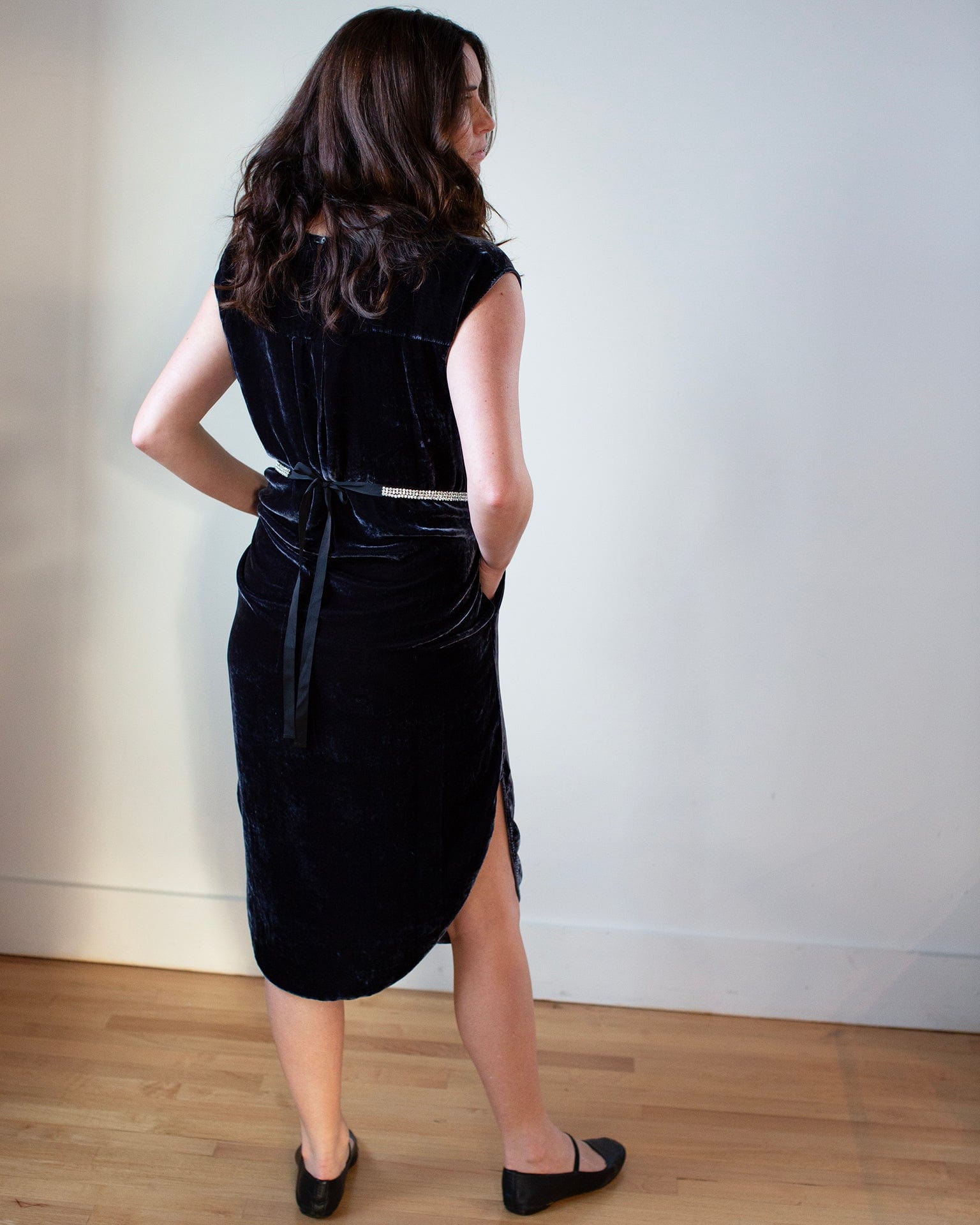 Velvet by Graham & Spencer Harper S/S Dress in Navy