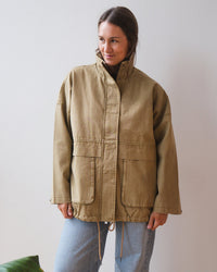 Velvet by Graham & Spencer Hunter Parka Jacket in Barley 1 - Bliss Boutiques