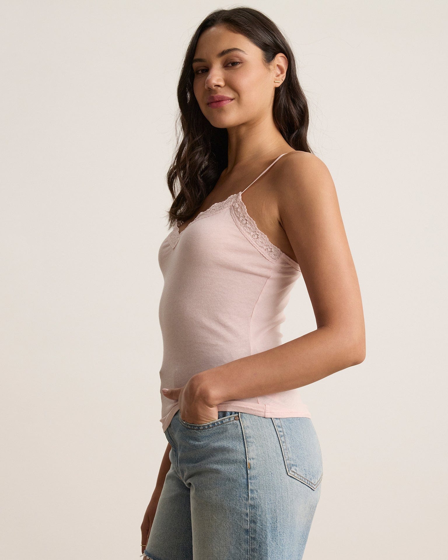 Velvet by Graham & Spencer Indie Lace Cami in Ballet