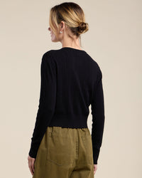 Velvet by Graham & Spencer Lavina L/S Cardigan in Black 2 - Bliss Boutiques