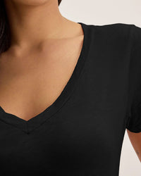 Velvet by Graham & Spencer Clothing Lilith V Tee in Black