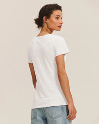 Velvet by Graham & Spencer Lilith V Tee in White 2 - Bliss Boutiques