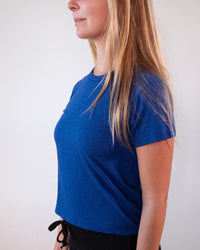 Velvet by Graham & Spencer Marie S/S Crop Top in Pilot