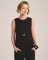 Velvet by Graham & Spencer Maxine Sleeveless Top in Black 1 - Bliss Boutiques