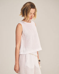 Velvet by Graham & Spencer Maxine Sleeveless Top in White 2 - Bliss Boutiques