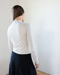 Velvet by Graham & Spencer Nadene Mock Neck Crop Top in Jasmine