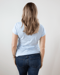 Velvet by Graham & Spencer Clothing Odelia Scoop Neck Tee in Capri