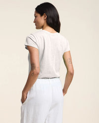 Velvet by Graham & Spencer Odelia Short Sleeve Crew Neck Top in Beach 2 - Bliss Boutiques
