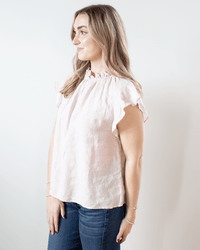 Velvet by Graham & Spencer Semira Sleeveless Ruffle Top in Tutu