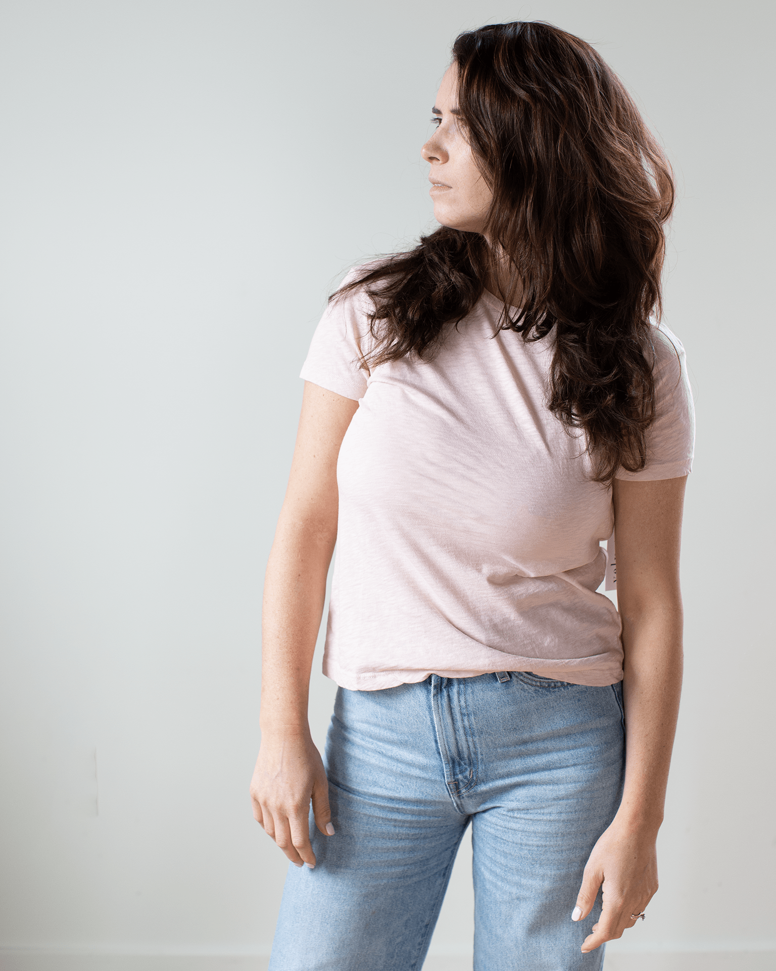 Velvet by Graham & Spencer Sierra S/S Crew Neck in Ballet