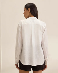Velvet by Graham & Spencer Sisi L/S Button Top in White