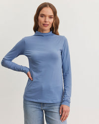 Velvet by Graham & Spencer Talisia Turtleneck Top in Yacht