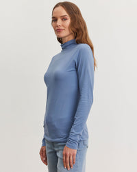 Velvet by Graham & Spencer Talisia Turtleneck Top in Yacht