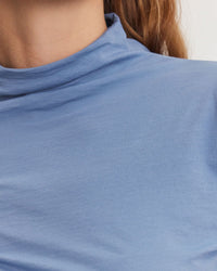 Velvet by Graham & Spencer Talisia Turtleneck Top in Yacht