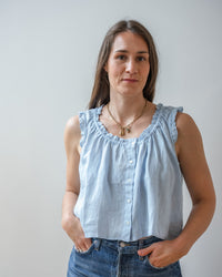 Velvet by Graham & Spencer Tana Ruffle Sleeveless Top In Billow 1 - Bliss Boutiques