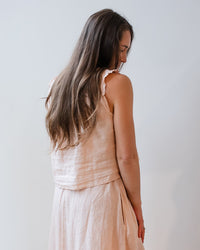 Velvet by Graham & Spencer Tana Ruffle Sleeveless Top In Pale Pink 4 - Bliss Boutiques