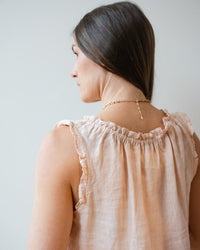Velvet by Graham & Spencer Tana Ruffle Sleeveless Top In Pale Pink 5 - Bliss Boutiques