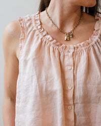 Velvet by Graham & Spencer Tana Ruffle Sleeveless Top In Pale Pink 3 - Bliss Boutiques